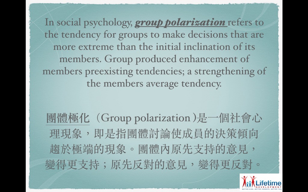 Group polarisation
